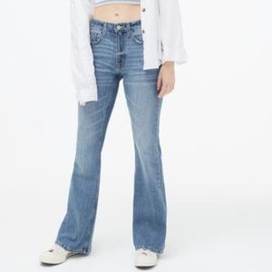 NWOT medium wash high rise flare jeans